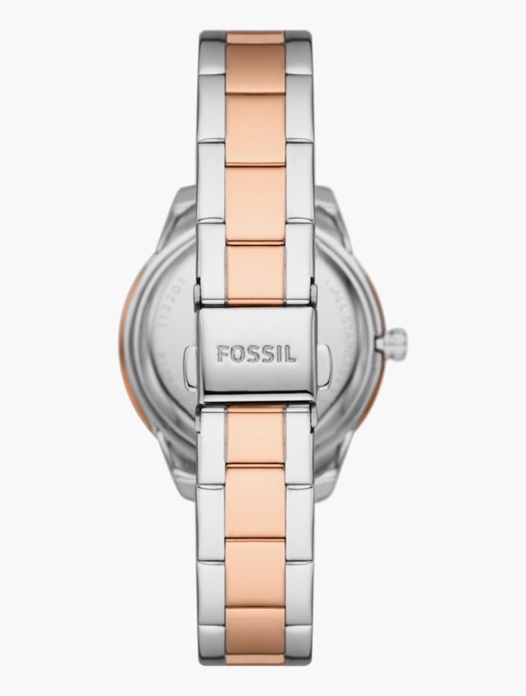 MyRunway Shop Fossil Silver Rose Gold Round Stainless Steel